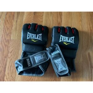 Pair‎ Of Everlast Pro Style MMA Grappling Gloves (Adult Unisex L/XL Black)